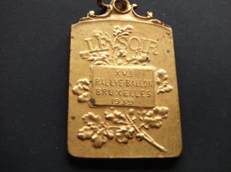 Ralley-Ballon Brussel 1939 Le Soir Franstalig Belgisch dagblad medaille (2)